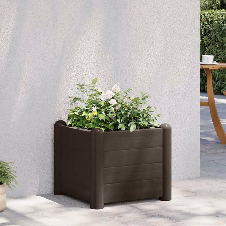 Letto rialzato da giardino vidaXL in plastica, colore moca, L/P/H: 43 x 43 x 35 cm