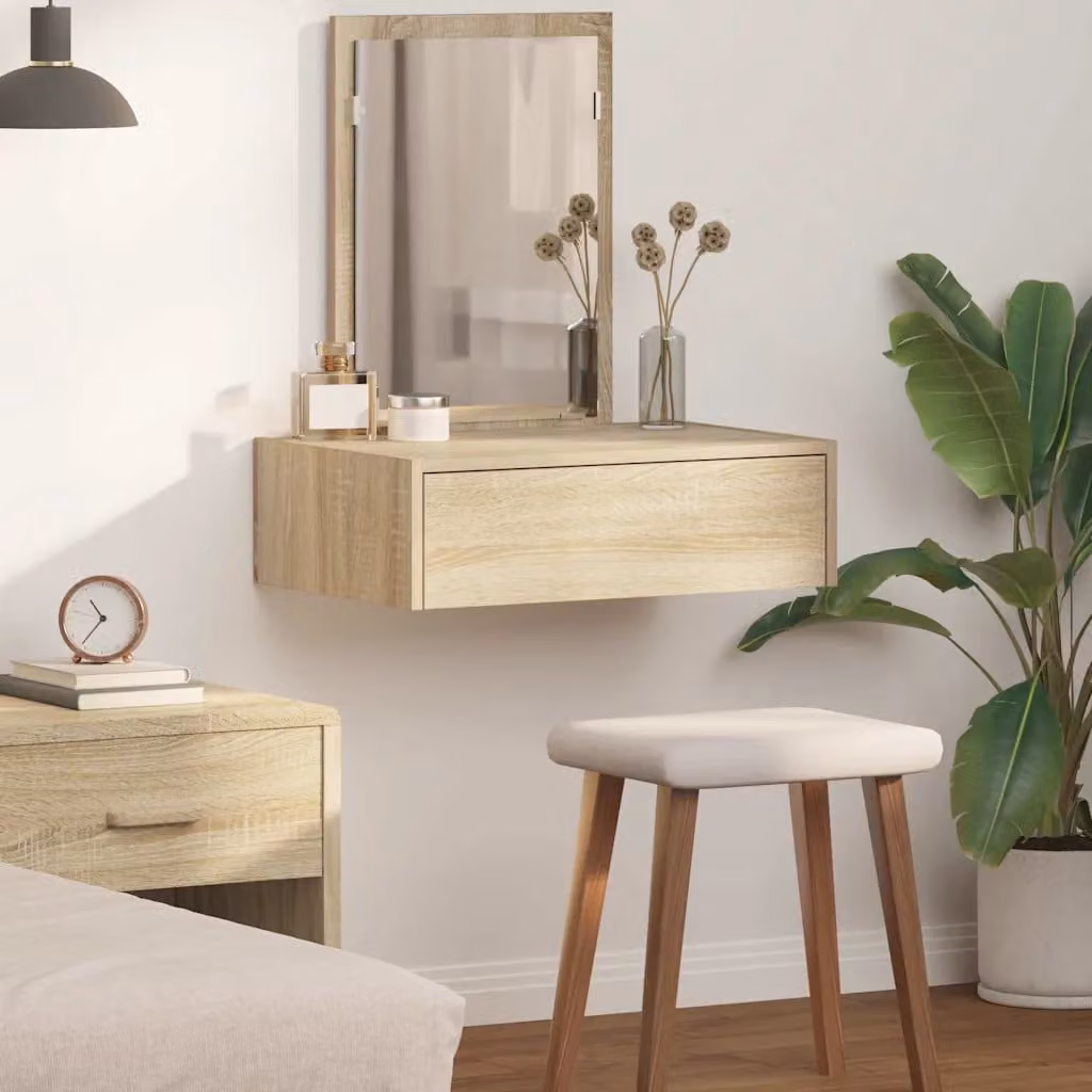 vidaXL Tavolo da Trucco Moderno in Legno Marrone, L/P/H: 60 x 40 x 70 cm