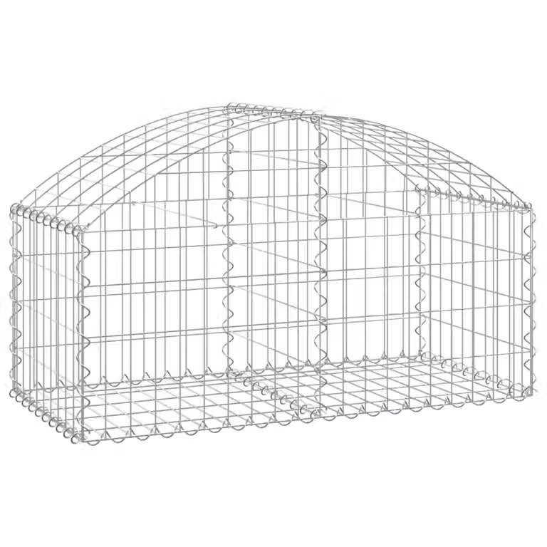 Cesto Gabbione ad Arco 100x50x40/60 cm Ferro Zincato