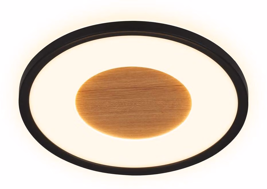 Lampada da soffitto piatta Lampada da soffitto Soggiorno Dimmerabile Camera da letto Corridoio Legno
