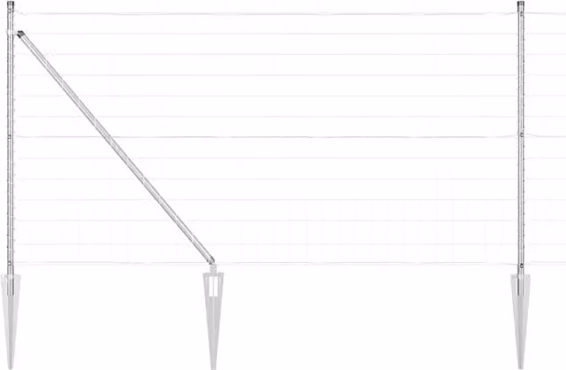 Recinzione da Giardino | Recinzione con Posto Argento 1 x 25 m Acciaio