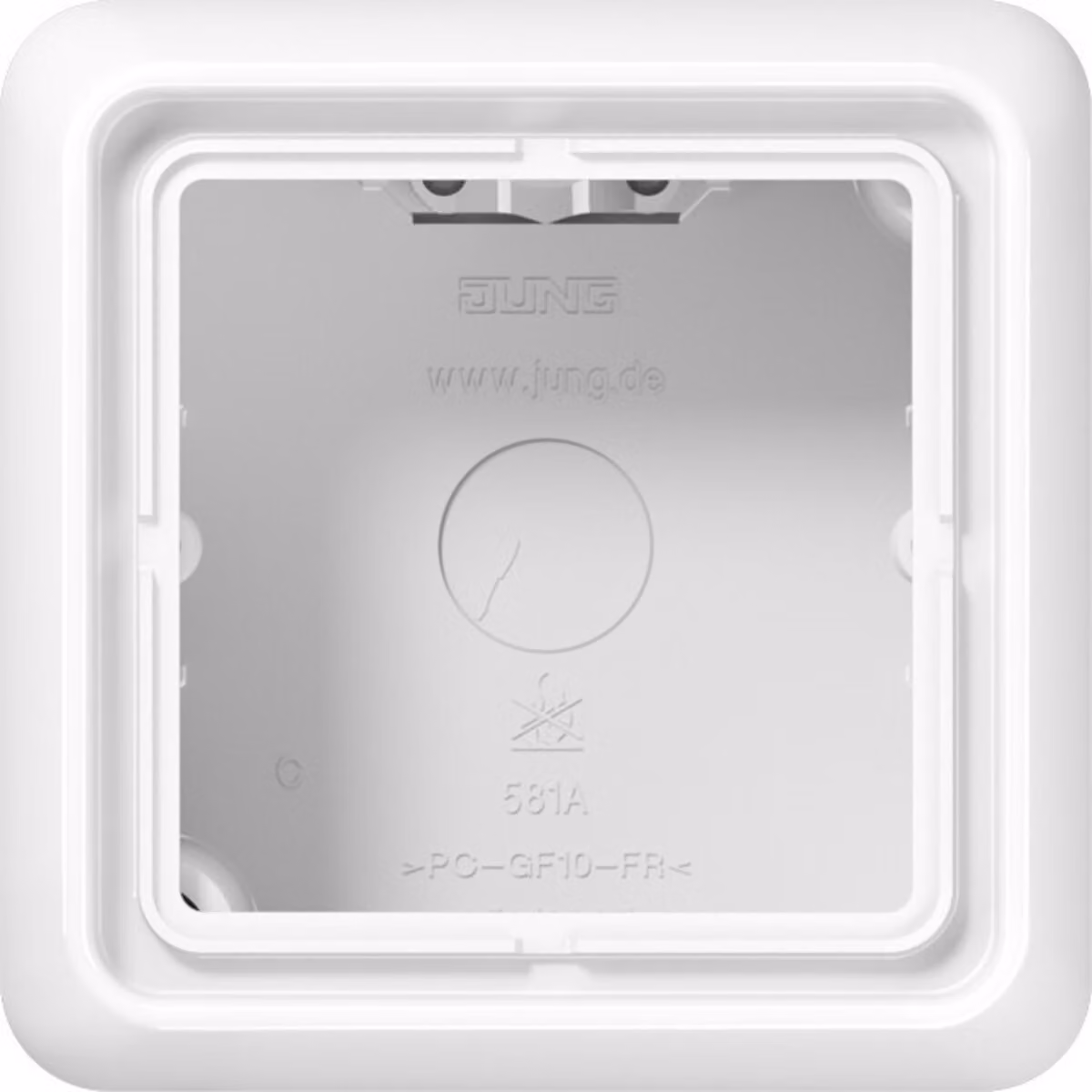 Jung CD 581 A WW Tappo per il montaggio in superficie 1 piega CD 500 bianco alpino