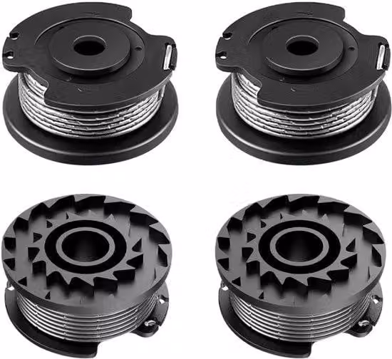 Set di 4 bobine di filo per trimmer, compatibili con i trimmer Bosch F016800351. Bobine di filo per trimmer - Lunghezza: 6 metri, diametro: 1,60 mm. Bobine di filo per taglio dell'erba - Filo per trimmer - Ricambio per bobine e filo, compatibile con i tos