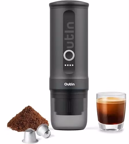OutIn Nano Macchina da caffè espresso elettrica portatile, Space Gray