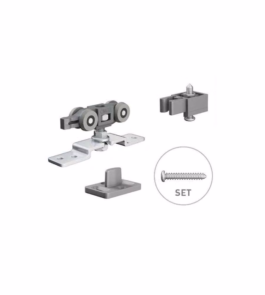 Omge Accessori per Porte Scorrevoli Doppie - Kit 6 Pezzi