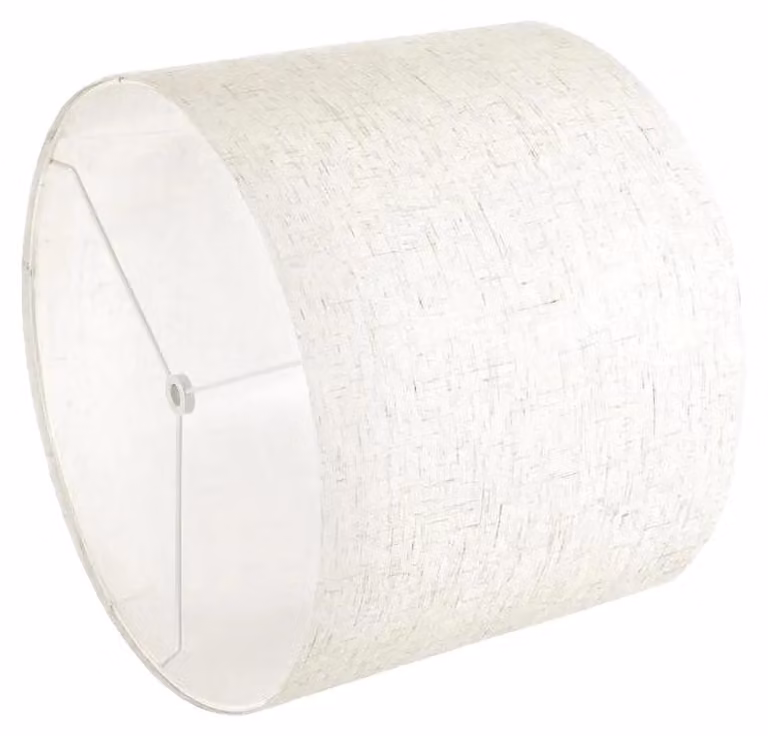 Lampada a paralume a forma di tamburo, facile da montare, design elegante, color beige