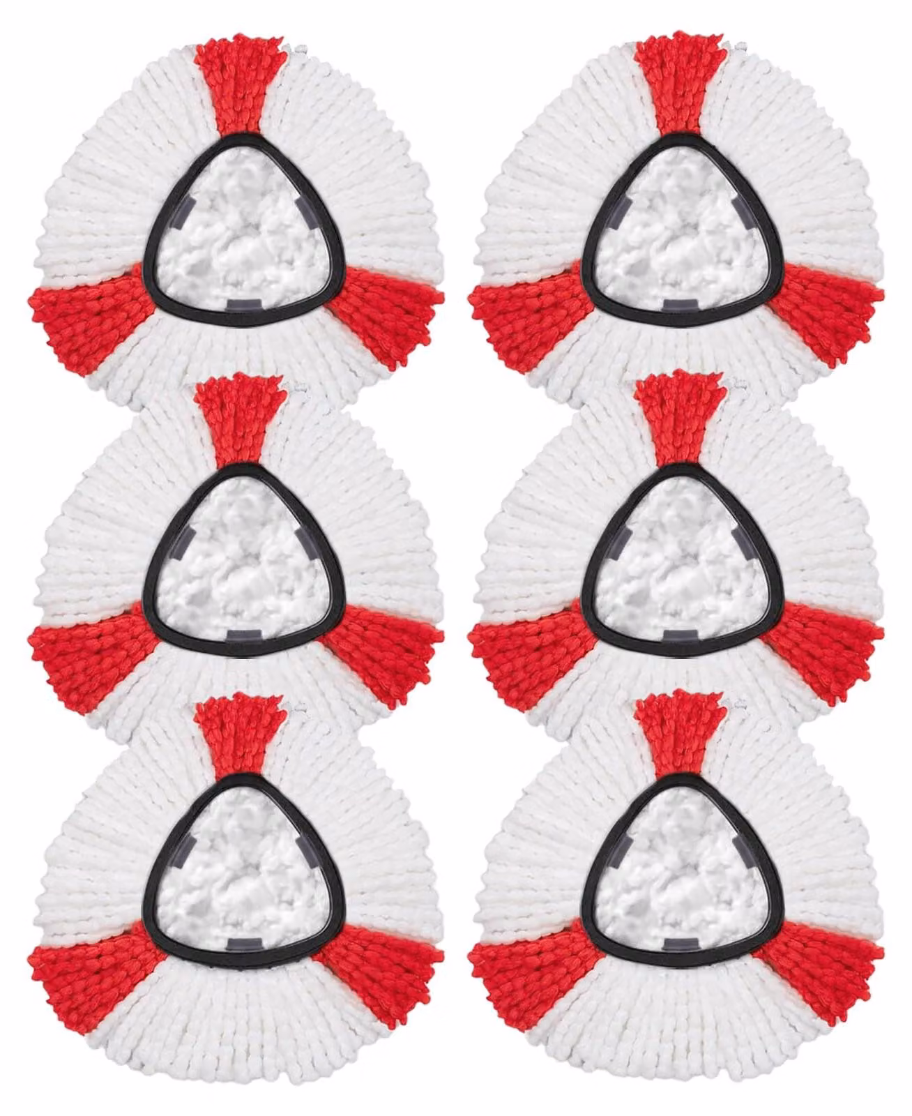 6 testine di ricambio in microfibra, compatibili con Vileda Turbo, a forma triangolare