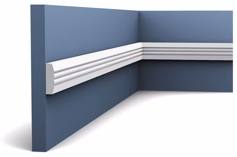 Orac Decor P5021 Luxxus Modanatura elegante per pareti Profilo per pareti Profilo per stucchi Modanatura per fregio Modanatura per cornici Antiurto | 2 metri