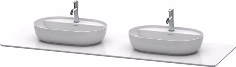 Console en pierre de quartz Duravit Luv, largeur 1783mm, adaptée au meuble sous-lavabo LU9562, LU9567, LU9467B1717, LU9467B1717