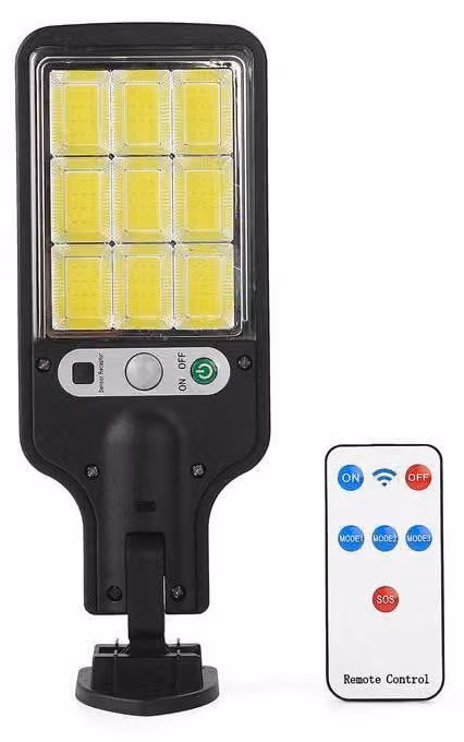 Lampada solare a LED COB con sensore di movimento e telecomando: illuminazione a basso consumo ed ecologica