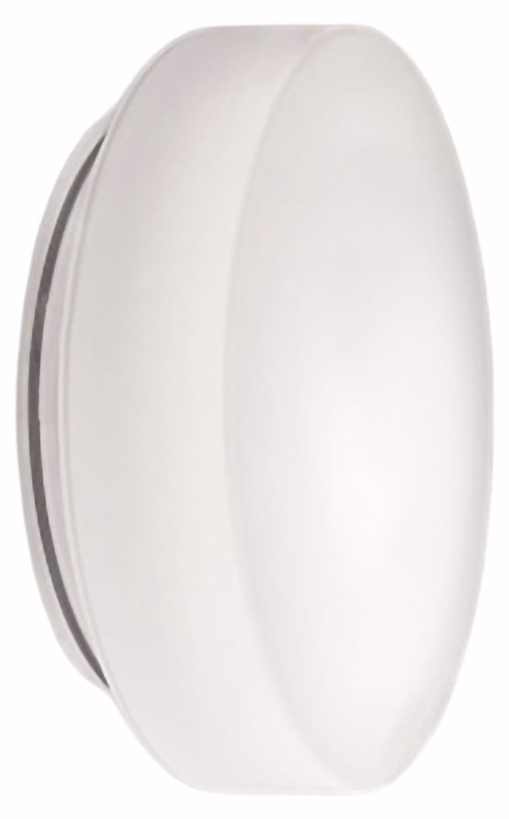 Zafferano Lampada da parete e soffitto, vetro triplex opale satinato e policarbonato, ø 400x110 mm, 2x E27 da 42 Watt, IP44, bianco