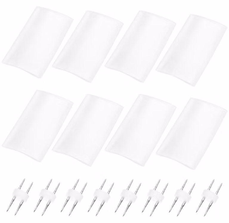 8 connettori per la riparazione di strisce LED a 2 fili, adatti per strisce da 10-12 mm