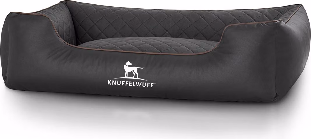 Letto per cani Milano in Pelle finta trapuntata XXL nero