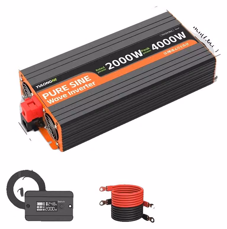Inverter, potenza nominale di 2500W, con telecomando, 24V-230V-2000W