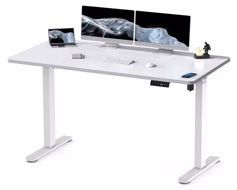 Scrivania regolabile in altezza - Scrivania regolabile per stare seduti o in piedi - Scrivania ad angolo - Scrivania per computer - Tavolo da lavoro - 120x60 cm