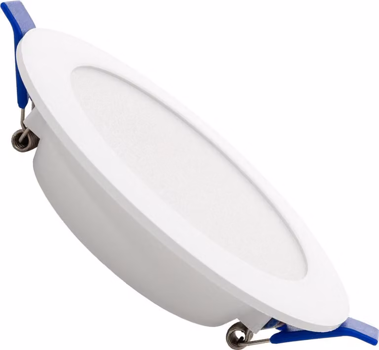 Faretto da incasso a LED piatto da 6 W, modello rotondo SOLID, foro di montaggio Ø 100-110 mm, 6500 K, TRIAC, bianco freddo