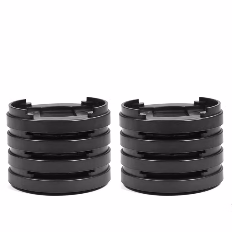 set di 8 pezzi in plastica MultiSlot cuscino antiscivolo per gambe di mobili Zerbino antiscivolo per tavolo, scrivania, divano, sedie (nero)
