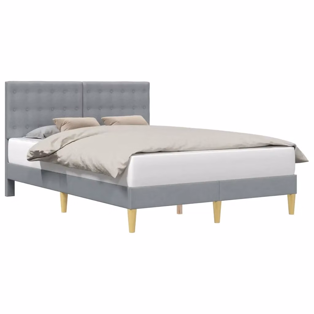 Struttura letto imbottita DESIGN IN in tessuto grigio con telaio rigido L/P/H: 200 x 120 x 96 cm – 2
