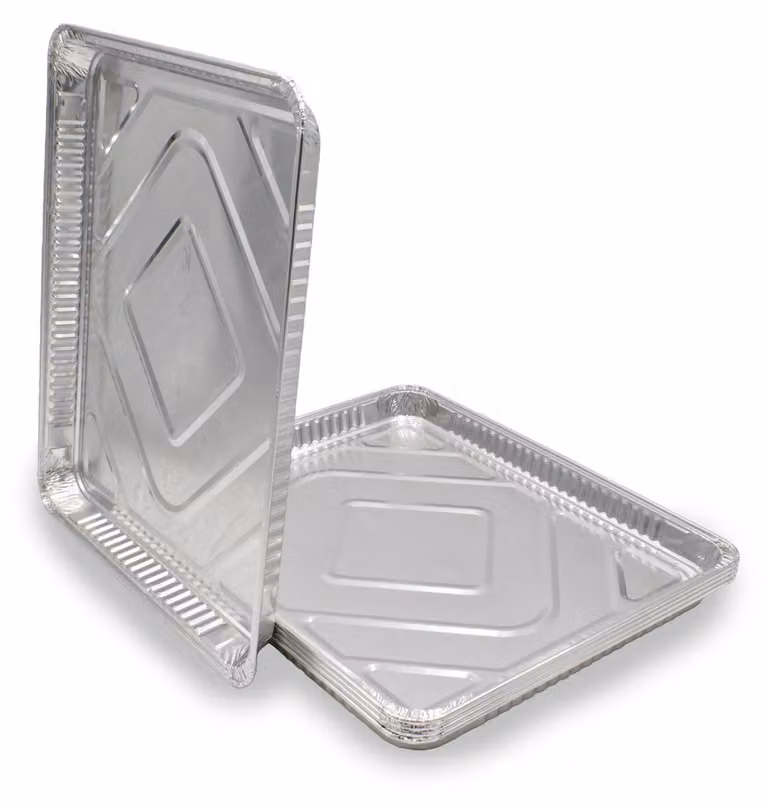 Solidchoice - 5 contenitori in alluminio extra-large - Protezione per il forno e protezione anti-schizzi - Riutilizzabili