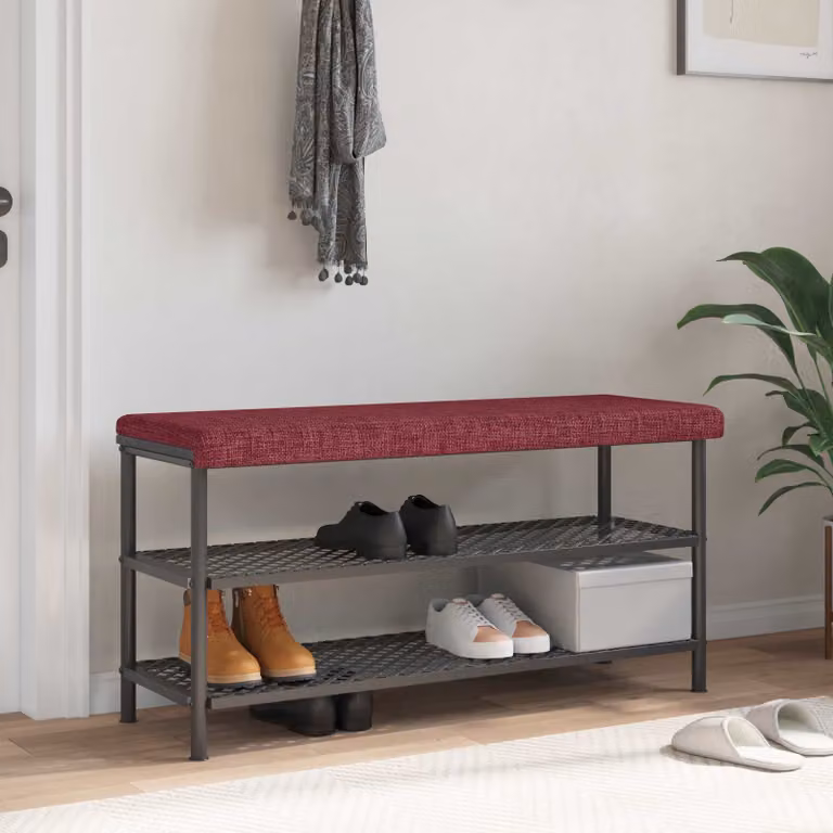 Cuscino per panchina vidaXL in tessuto rosso, forma rettangolare, Profondità: 35 cm, L: 110 cm