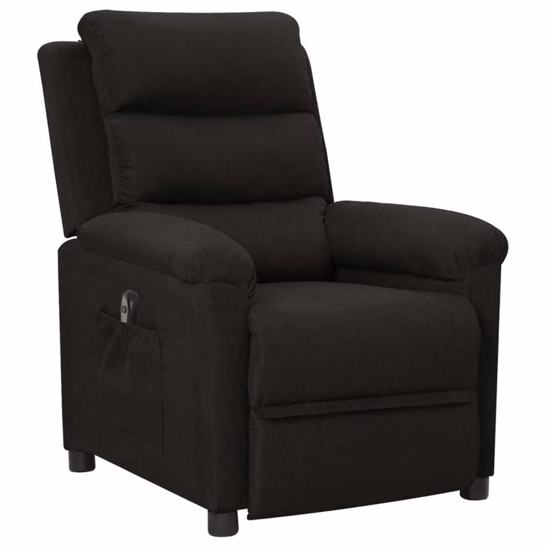 vidaXL Recliner elettrico in tessuto nero