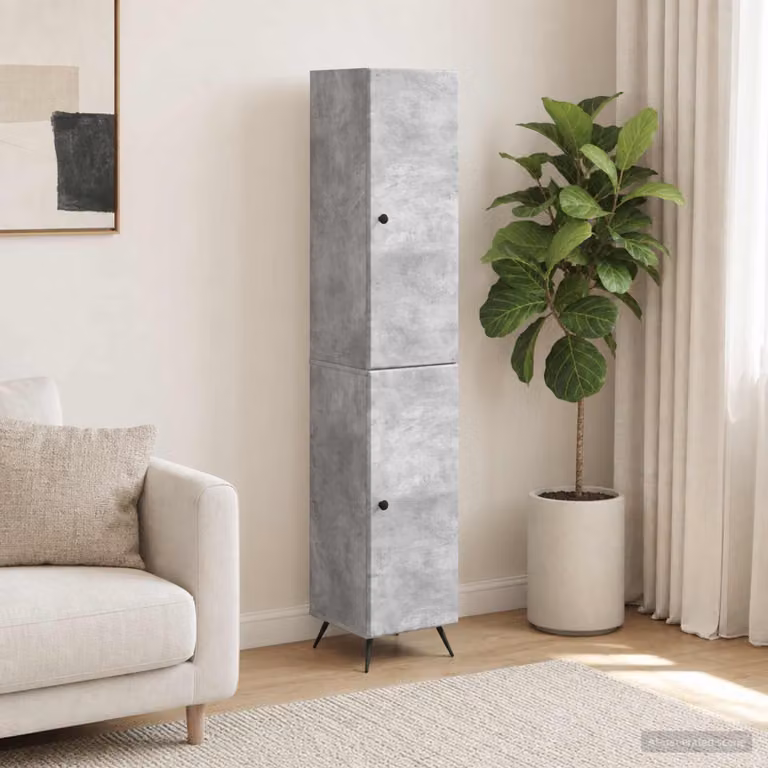 Set di 2 armadi moderni vidaXL in legno ingegnerizzato MDF colore grigio opaco
