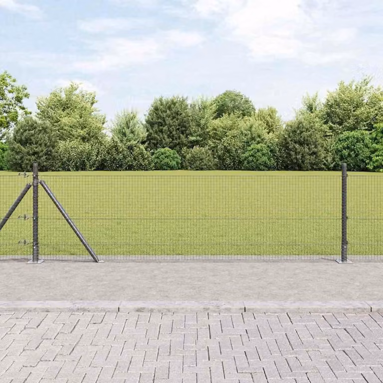 Maison Exclusive - Palo della recinzione Grigio 25 x 0,5 m (maglia 19 x 19 mm)