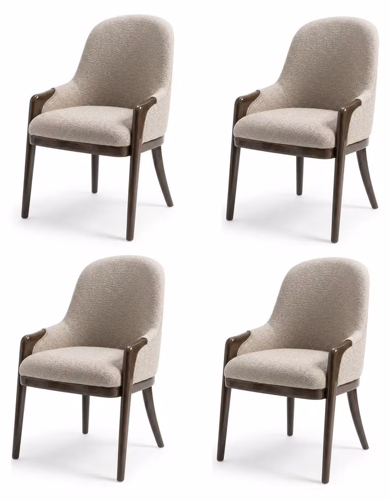 4 sedie, imbottite, dal design moderno, confortevoli, di alta qualità ed eleganti