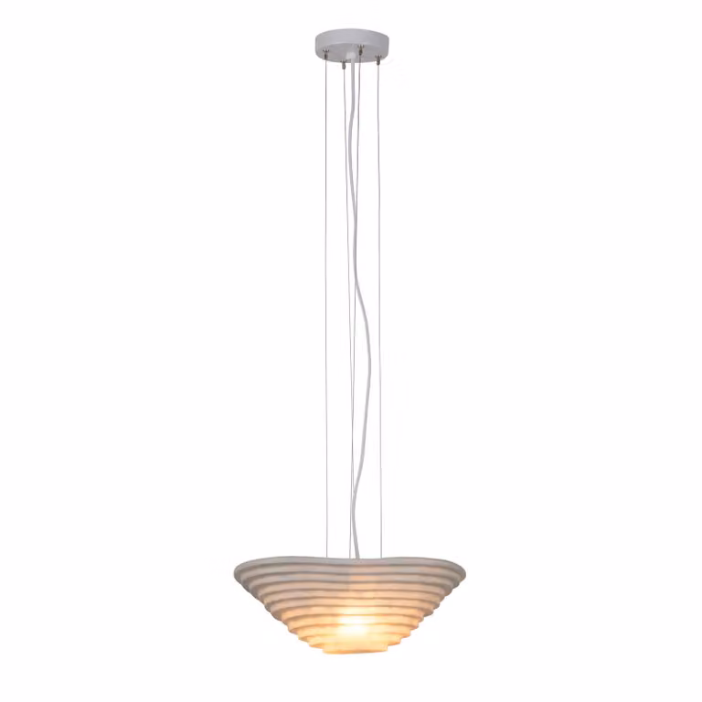 Forestier Lampada a sospensione Nebulis, dimmerabile, Bianco / Opale, Soggiorno / Sala da pranzo, Tessuto / Stoffa / Seta, Design, Lampada a sospensione