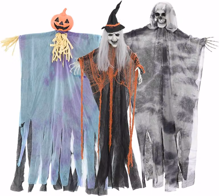 Fantasma appeso di Halloween 3 pcs Multicolore 61 x 97 cm