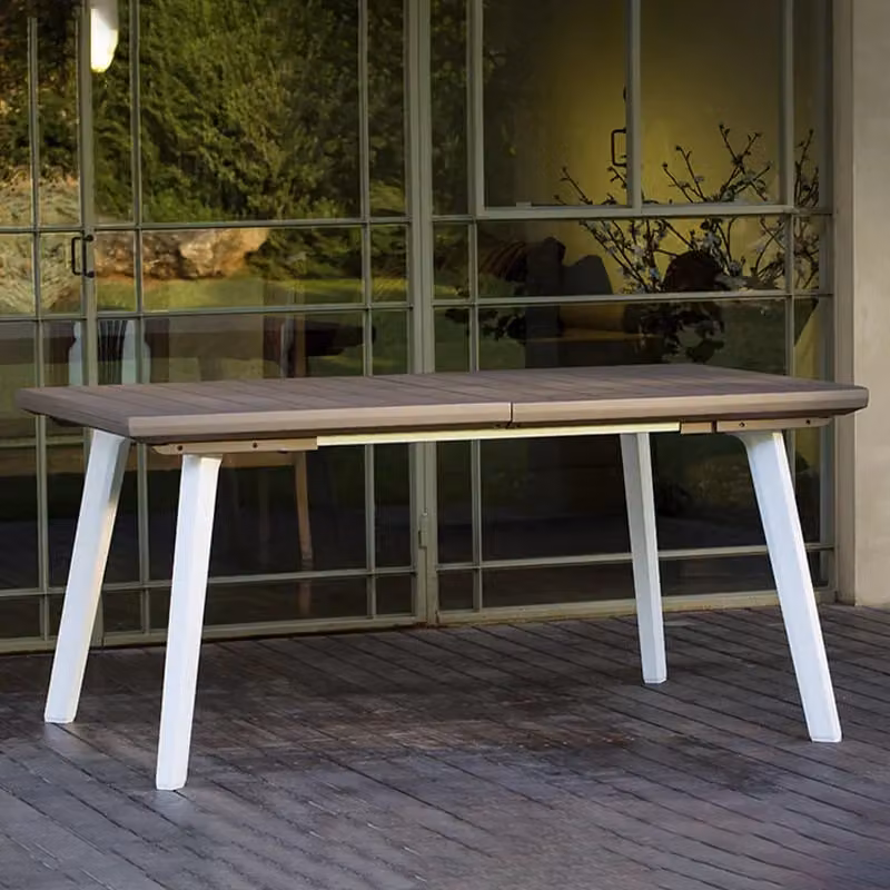Tavolo da esterno estensibile Harmony Keter in resina marrone e bianco L: 240 cm, P: 160 cm, H: 74 cm – 2