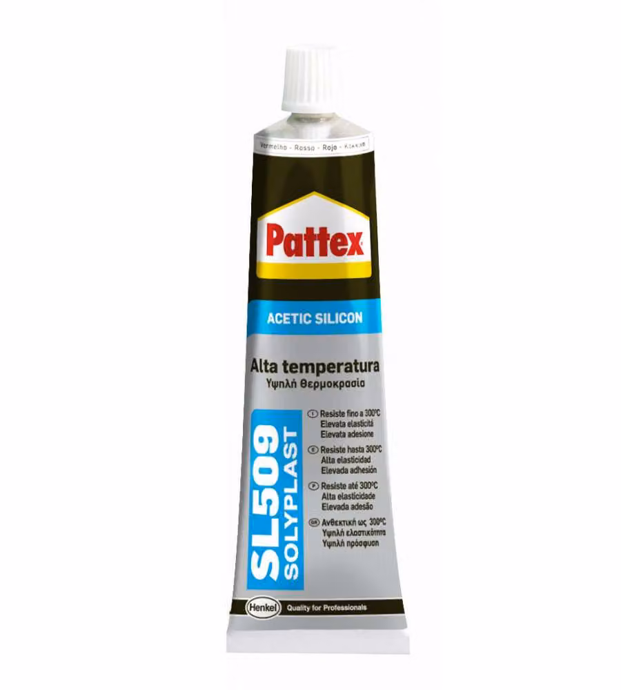 Sigillante silicone Pattex Pro Sl 509 resistente al calore rosso 70 ml