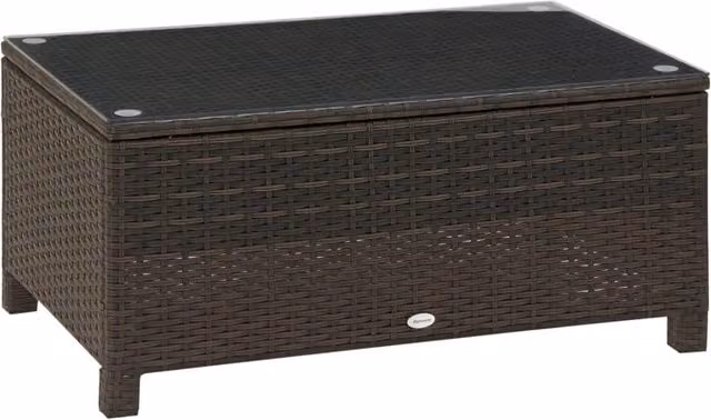 Tavolino da giardino in polyrattan ¨C Xylo ¨C Marrone 85x50x39 cm