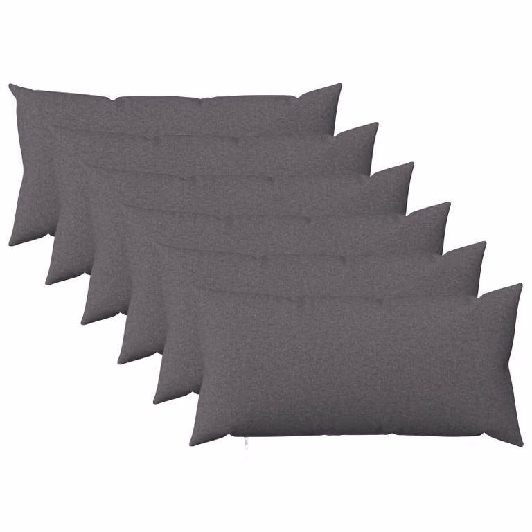 vidaXL Cuscino con cuscino HEERLEN 6 pz Grigio Chiaro Tessuto
