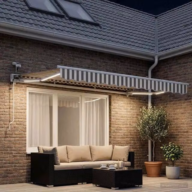 Tettuccio Elettrico Retrattile Grigio chiaro e bianco 3 x 2,5 m 3425916