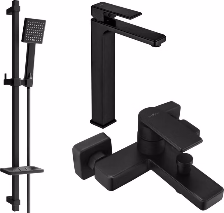 Mexen Mino DQ45 set da vasca, nero - 72413DQ45-70