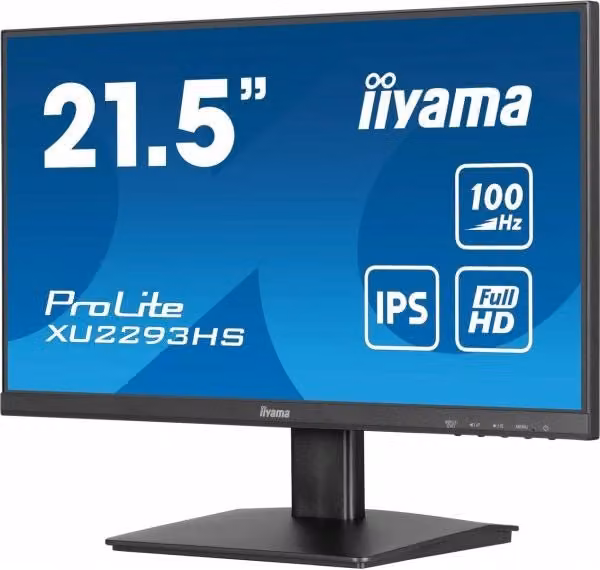 Monitor PC Iiyama Prolite XU2293HS-B6 da 54,6 cm (21,5 pollici), Full HD, Pannello IPS, Nero, con HDMI e DisplayPort