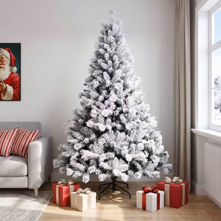vidaXL Albero di Natale Artificiale con Rami Pieghevoli 210 cm