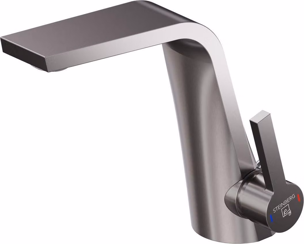 Steinberg Série 260 Mitigeur de lavabo, avec garniture découlement, saillie 158mm, 26010001BGM, 26010001BGM