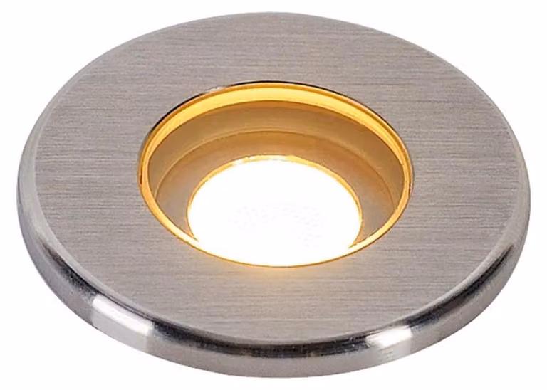 Dasar LED Mini 370 Luce da incasso a pavimento rotonda in acciaio inox 316 2W 3000K 12-24V IP67
