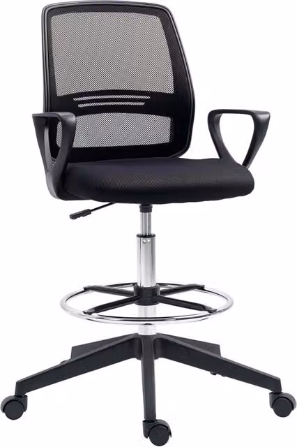 Sedia da Ufficio Ergonomica con Braccioli e Schienale in Rete ¨C Xylo ¨C Nero Girevole Regolabile