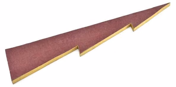 Albero di Natale in carta alveolare, colore rosso, dimensioni 120 x 45 cm