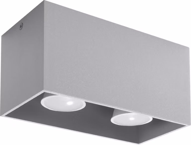 Moderna lampada da soffitto DELTA 2 GU10 grigio alluminio