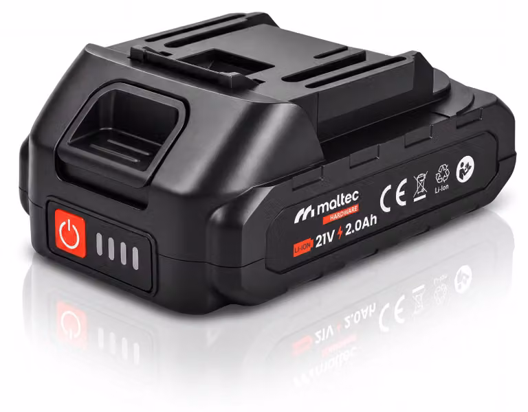 Batteria MalTec per avvitatore a batteria al litio-ione, 2 Ah, 21 V