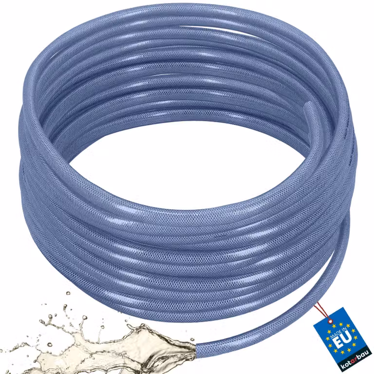 KOTARBAU® Tubo Aria Compressa ø 16 mm / 3 mm Tubo Acqua 50 m Tubo Trasparente Flessibile PVC Blu