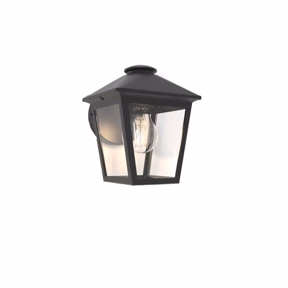 Lutec applique da esterno Zago nero opaco IP44 max. 40W E27 senza lampadina a sospensione