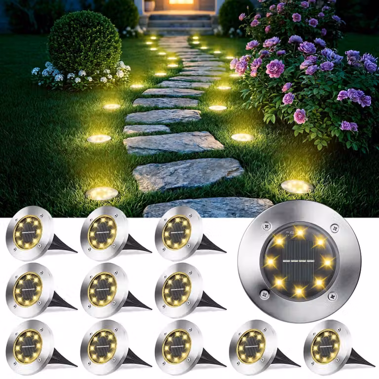 Illuminazione solare per esterni - Lampade a LED solari impermeabili