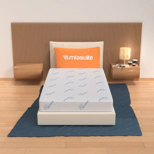 Materasso Singolo Miasuite con Gel e Rivestimento Sfoderabile Antibatterico, Bianco, L/P/H: 90 x 190 x 22 cm – 1