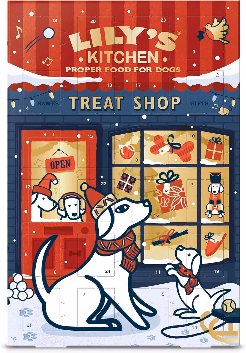 Calendario dell'Avvento per cani – Contiene dolcetti e snack, regalo di Natale per animali domestici