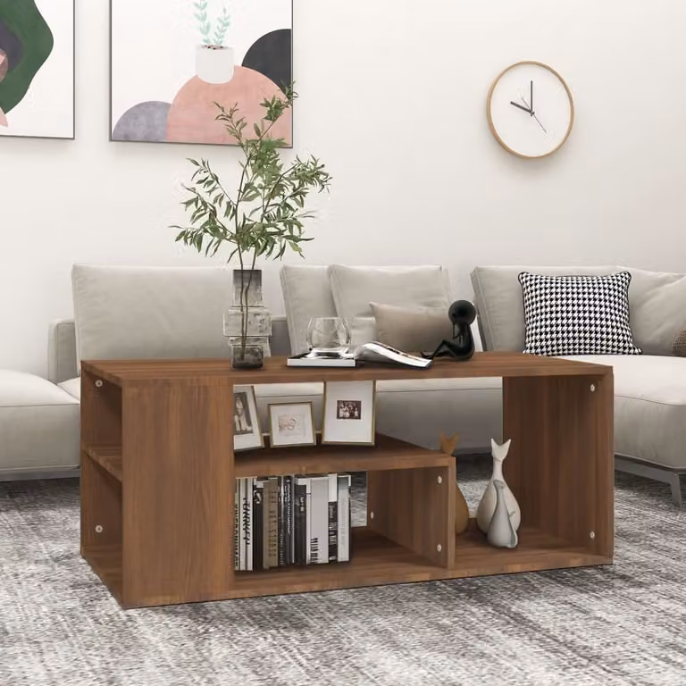 Maison Exclusive - Tavolino marrone effetto rovere 100x50x40 cm Materiale ligneo